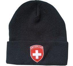 Bild von Switzerland Beanie Winter Mütze schwarz